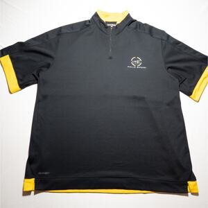 Polo Sport Ralph Lauren RL-67 Half Zip Performance Shirt Black Yellow XXL Mens